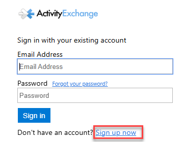 Sign Up Dialog