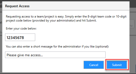 Submit Access Code