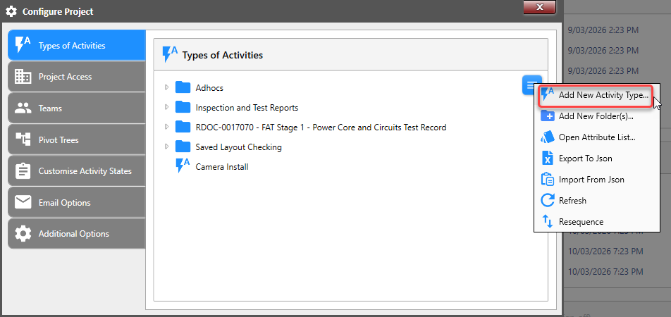 Add New Activity Type